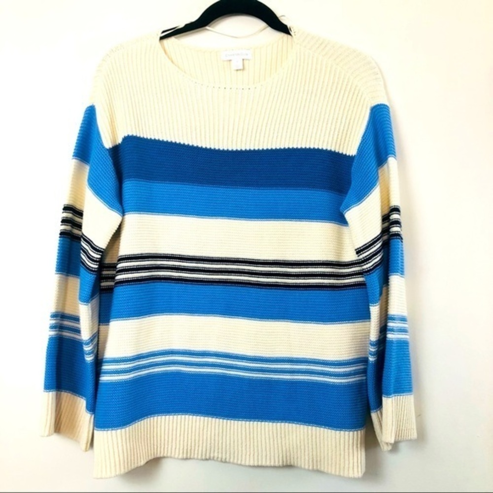 Charter Club Cream Crew Sweater- Size Small